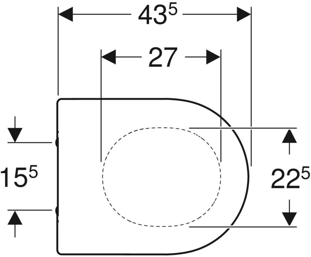 Acanto toilet seat, soft-close, - 500.660.01.2