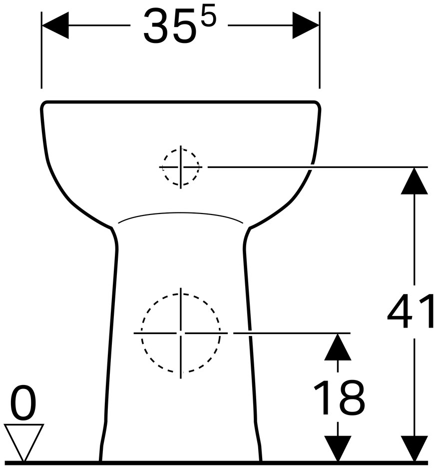 Vitalis floor-standing toilet with a - 211105000