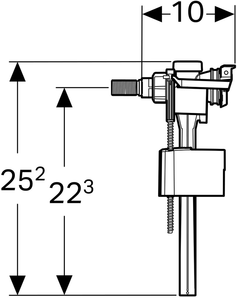 Füllventil Typ 333, 3/8" ms - 136.705.00.3