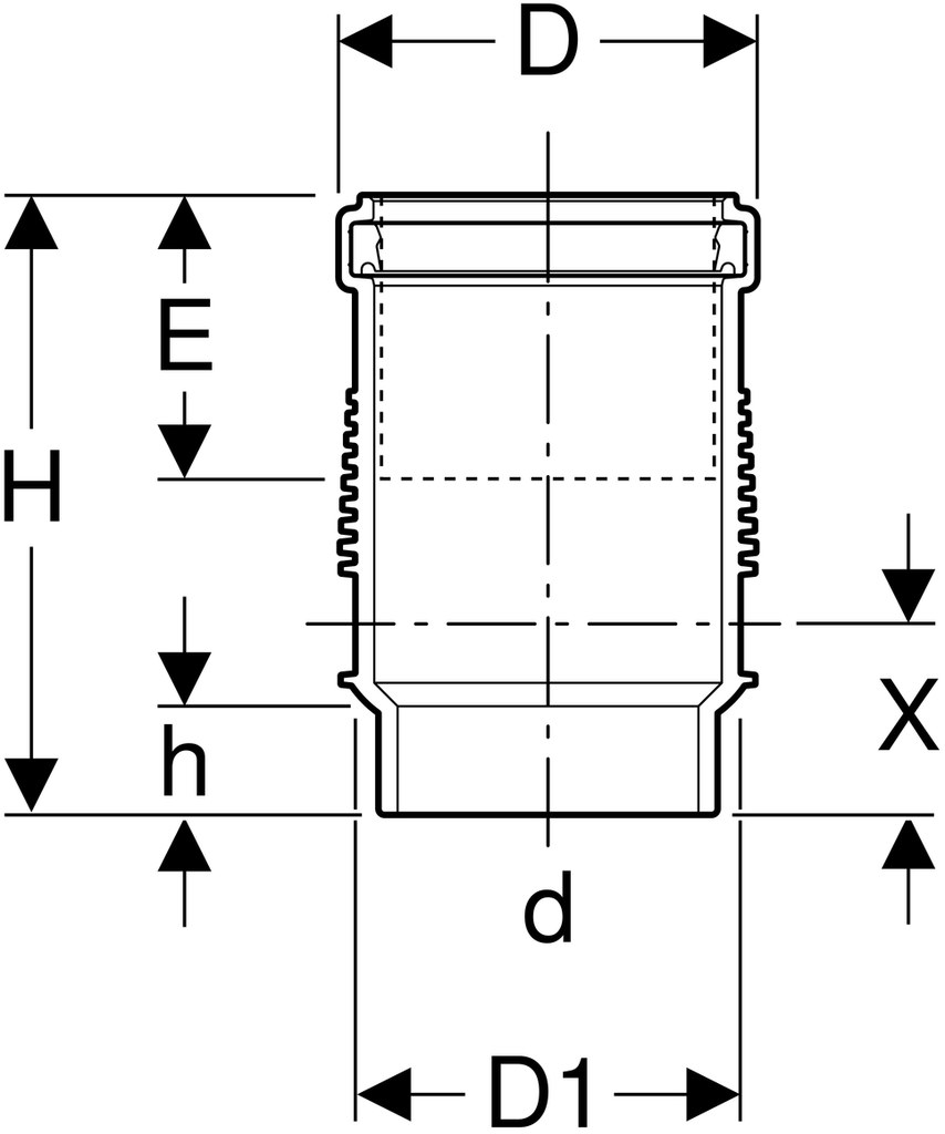 Expansion socket Geberit Silent-db20 - 307.012.14.1