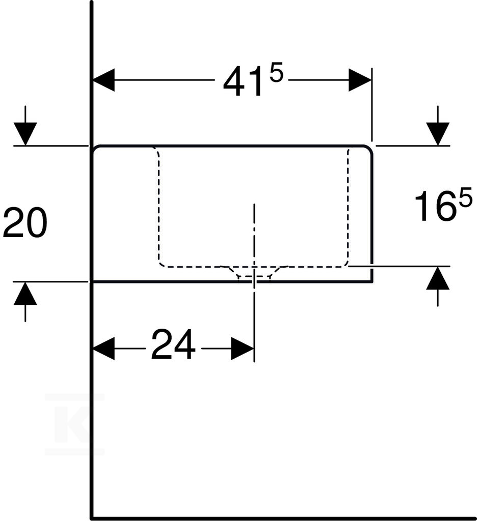 Dětské umyvadlo Bambini B90, pro 2 - 430200016