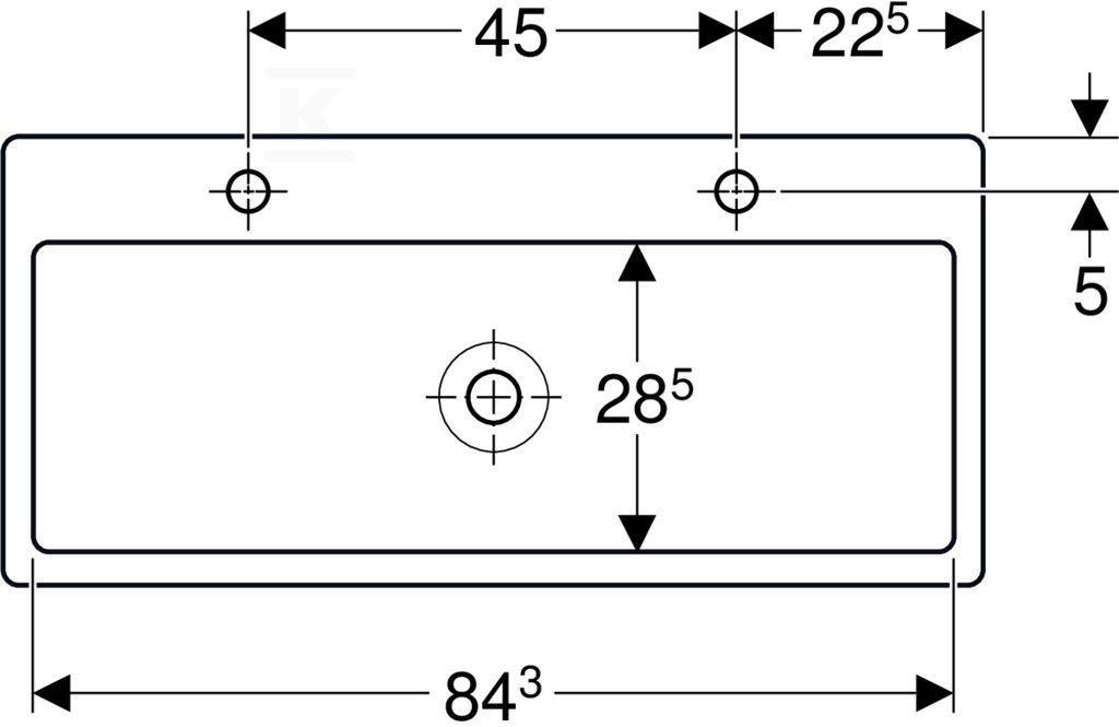 Dětské umyvadlo Bambini B90, pro 2 - 430200016