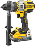 Wiertarko-Wkrętarka udarowa DEWALT XR 18V bezszczotkowa z technologią FLEXVOLT ADVANTAGE, 3-biegowa, moment do 126Nm, 2 akumulatory 5.0Ah POWERSTACK, ładowarka i walizka TSTAK DCD999H2T-QW