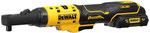 Grzechotka Akumulatorowa DEWALT XR 12V bezszczotkowa, Uchwyt 1/4" i 3/8", moment 75Nm, 2 akumulatory 3.0Ah, ładowarka i kufer DCF500L2G-QW