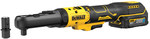 Grzechotka Akumulatorowa DEWALT XR 18V bezszczotkowa, Wymienne Uchwyt 3/8" i 1/2", moment 102Nm, 2 akumulatory POWERSTACK 1.7Ah, ładowarka i kufer DCF510E2G-QW