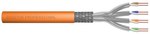 Telecommunication cable S/FTP Cat 7 4x2xAWG23/1, CPR: B2ca, solid, LSZH, 500m, orange