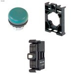 Lampka sygnalizacyjna płaska zielona 230V + łącznik mocujący + dioda LED zielona U=230V
