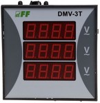 Indicator digital de tensiune, trifazat DMV-3T domeniul de indicare 3x0÷400V panou 96x96mm