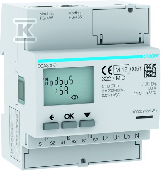 Лічильник електроенергії 3-фазний, пер. - ECA300C