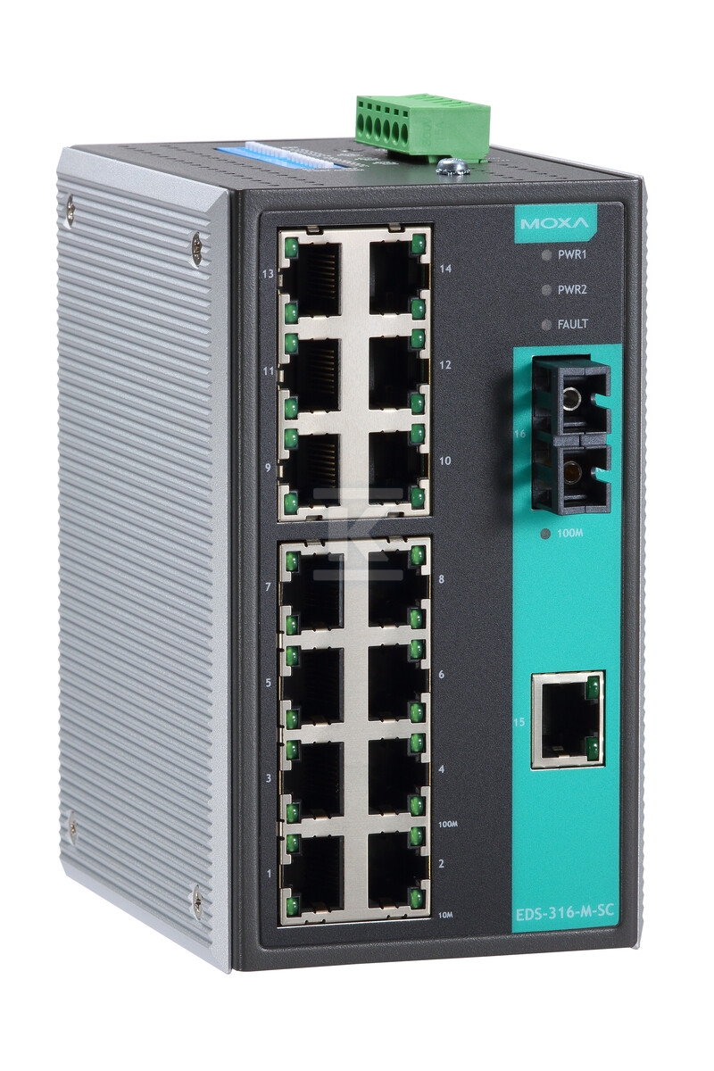 Некерований комутатор, 15 портів - EDS-316-S-SC-T