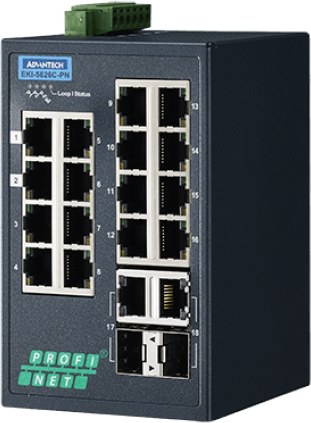 КОМУТАЧ PROFINET 16x10/100Mbps 2xSFP - EKI-5626CI-PN-AE