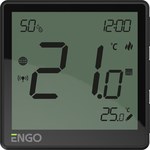 Internet temperature controller, ENGO EONE230B flush-mounted, daily, ZigBee, black, 230V