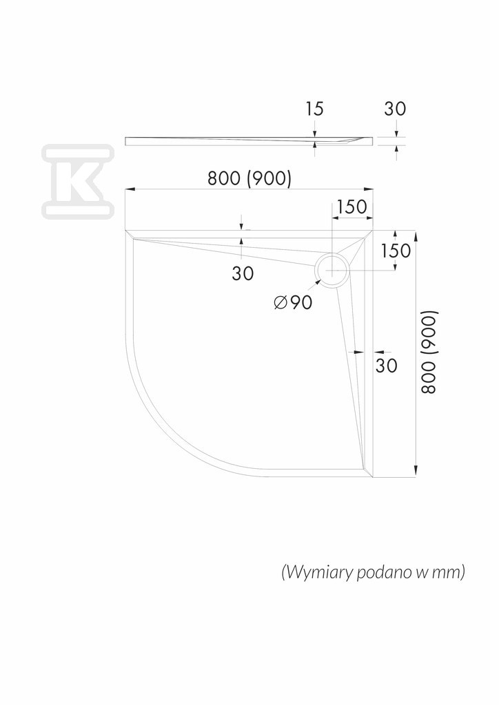 Brodzik kompozytowy "Etrusco" - 3.464/C/ST