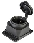 Surface-mounted rubber socket 1x230V 16A straight IP44 ONNLINE