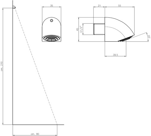 Slim vandal-proof shower head - FAN6000S