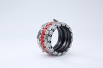 Złącze FHS DN/OD 50-80mm uniwersalne, elastyczne do rur kanalizacyjnych z różnych materiałów (żeliwo, stal, PP, PE, PVC, kamionka, inne gładkie, faliste, karbowane)