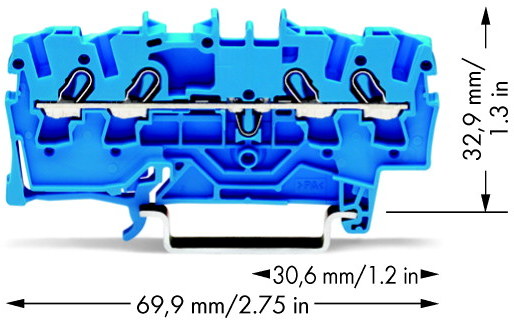 3-conductor PE 2.5 mm² terminal block - 2002-1307