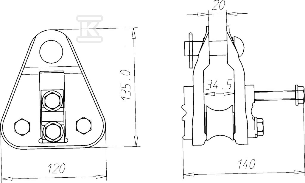 Uchwyt przelotowo-narożny AFL 25-131 mm - SO181