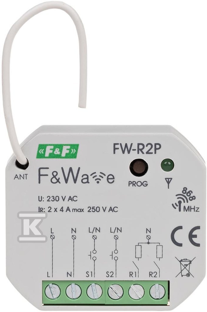 Радіо подвійне бістабільне реле - PDT в - FW-R2P