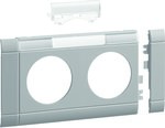 Maskownica 2-krotna z polem opisowym ABS bezhalogenowy jasnoszary
