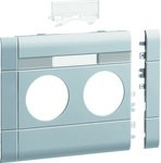 Maskownica 2-krotna z polem opisowym ABS bezhalogenowy 120 mm alu