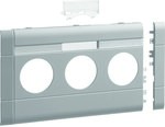 Maskownica 3-krotna z polem opisowym ABS bezhalogenowy 120 mm jasnoszary