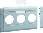 Maskownica 3-krotna z polem opisowym ABS bezhalogenowy 120 mm lakierowany alu