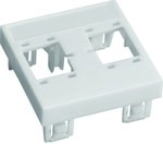 Płytka czołowa-montażowa 45X45 mm 2XRJ45 RM biały PA, TEHALIT.VE-EE