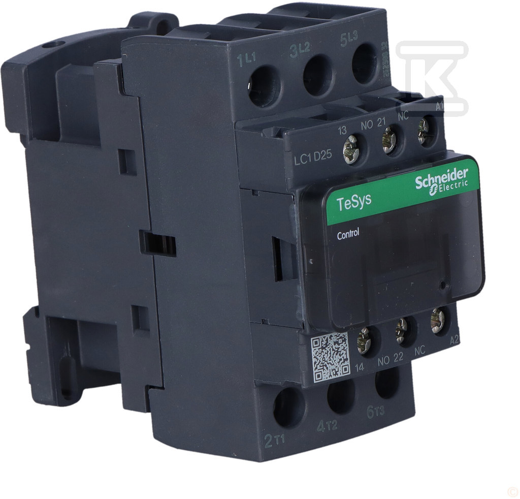 TeSys D AC3 power contactor 25A 3P 1NO - LC1D25P7