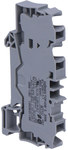 3-conductor 6 mm² straight-through terminal block for Ex e II applications, description on the side and in the center for DIN rail 35 x 15 and 35 x 7.5 Push-in CAGE CLAMP® 6.00 mm² gray