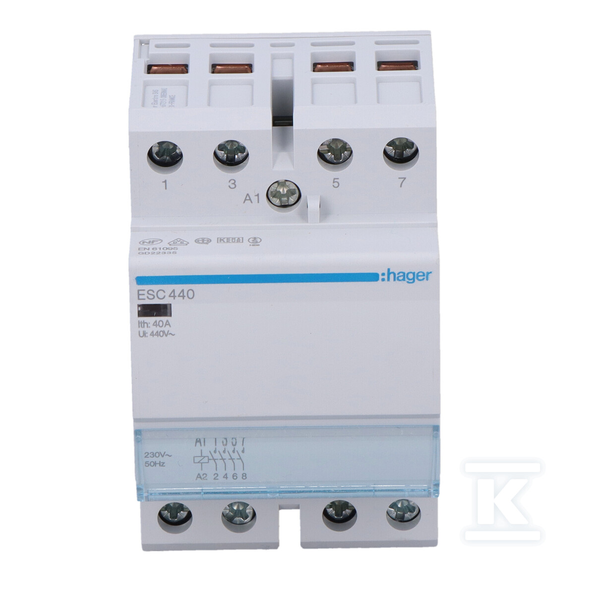 Контактор 4NO 40A 230V AC - ESC440