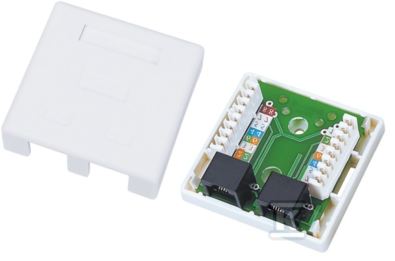 UTP cat.5e 2xRJ45 surface-mounted - GN002