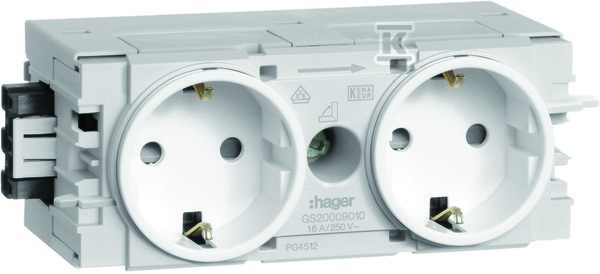 Gniazdo SCHUKO 2-krotne WAGO C-profil - GS20009016