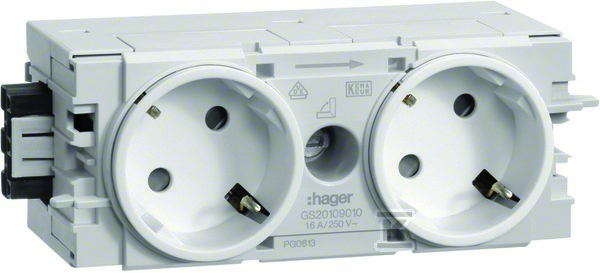 Gniazdo SCHUKO 2-krotne 45° WAGO - GS20109016