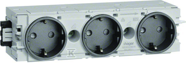 Gniazdo SCHUKO 3-krotne połączenie WAGO - GS30009011