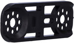 Plastic mounting plate for battery approaches, double spacing 80mm