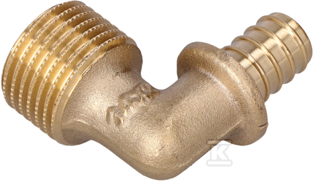 Kolano 90° mosiężne GZ Push - 14x2.0 G1/2