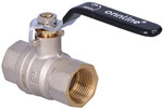 Ball valve DN20, PN40, internal thread 3/4", with a steel lever, a gland, full bore, reinforced type V17, ONNLINE