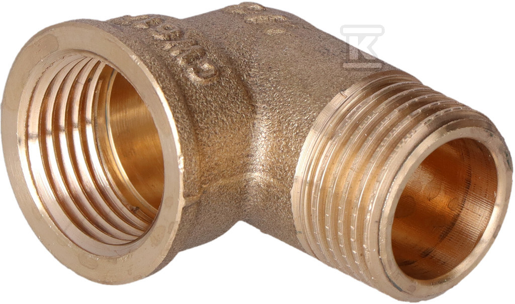 Коліно 90 градусів GW x GZ 1/2" латунь - HAO407