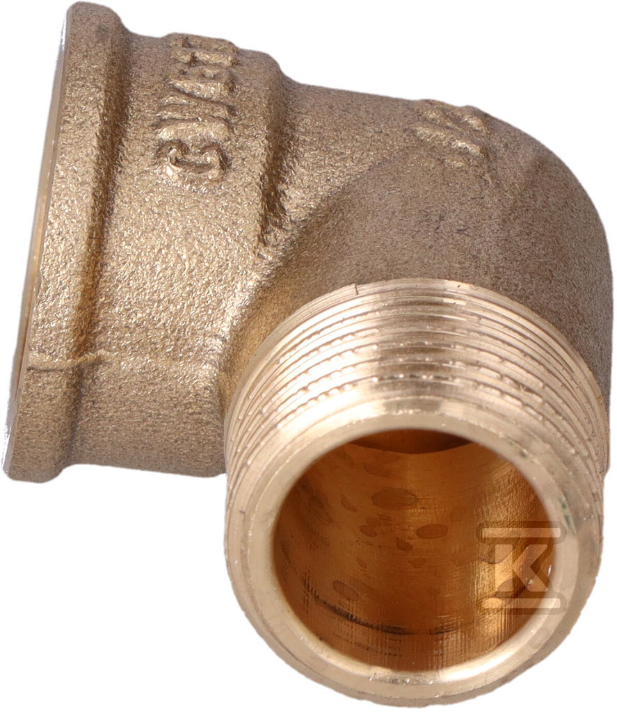 Коліно 90 градусів GW x GZ 1/2" латунь - HAO407