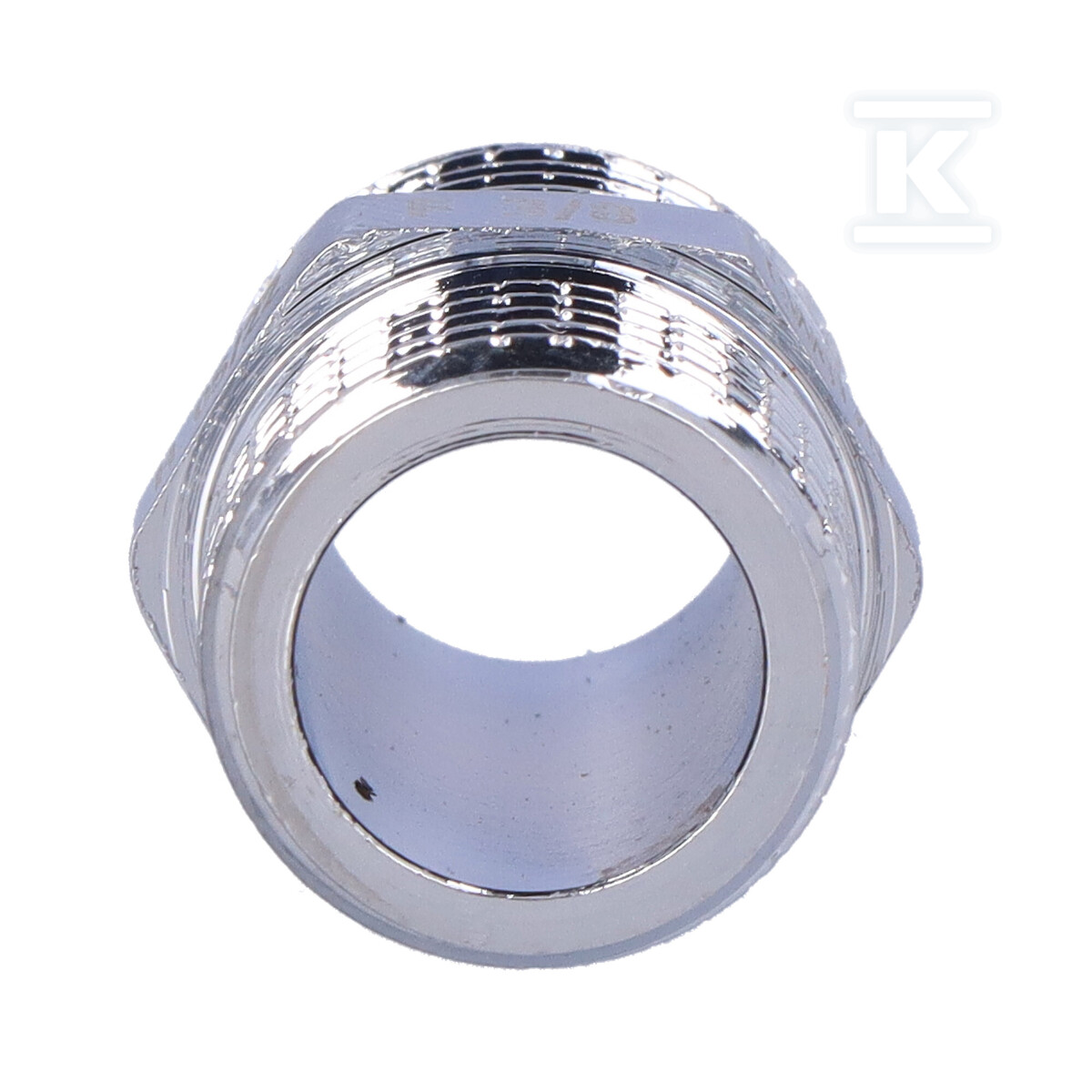 Ніпель GZ x GZ 3/8" хромована латунь - HAO418