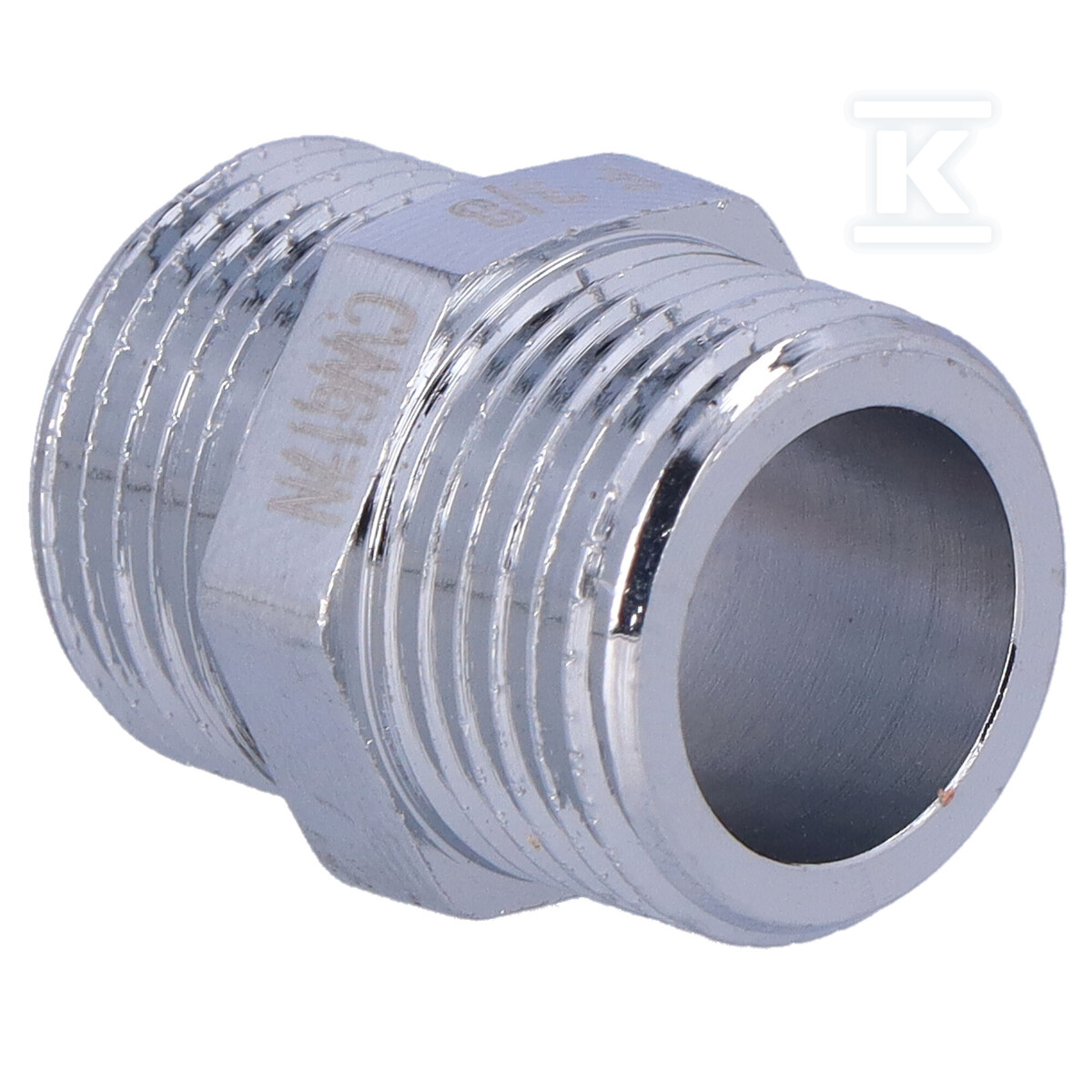 Ніпель GZ x GZ 3/8" хромована латунь - HAO418