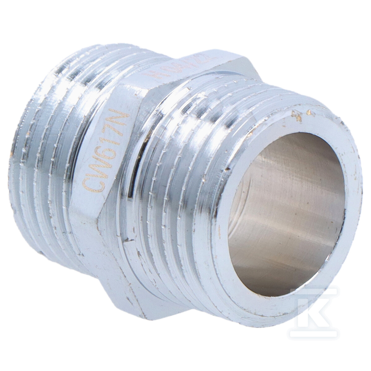 Ніпель GZ x GZ 1/2" хромована латунь - HAO420