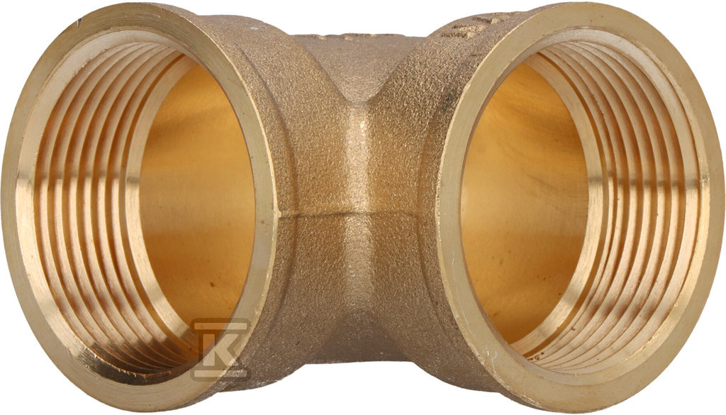 Коліно латунне 5/4" гайка-горіх жовтий - K06Z