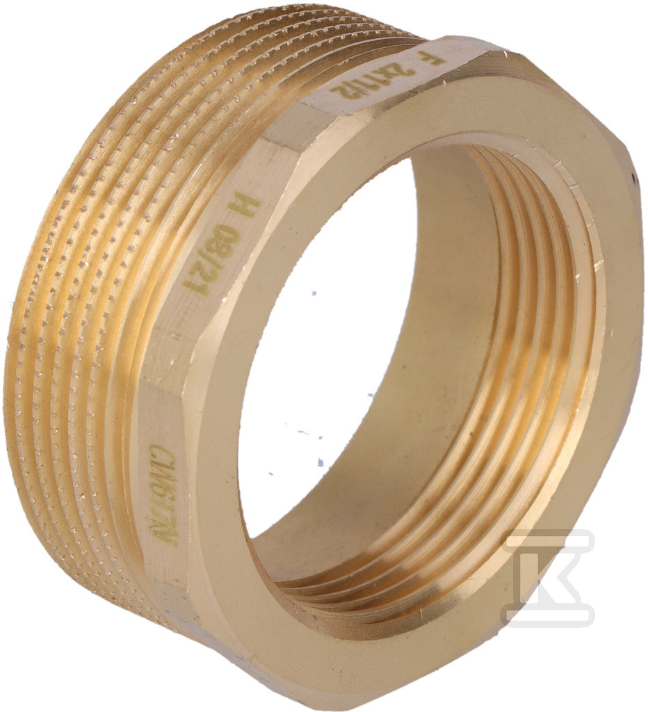 Редуктор латунь 2"x6/4" жовтий - R12Z