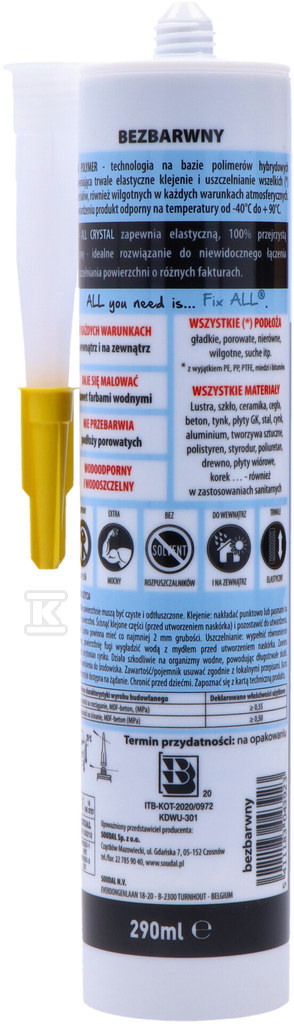 Безбарвний гібридний клей-герметик Fix - 111271