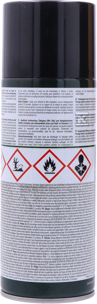 Spray de zinc 400ml anticoroziv, mat - 119713