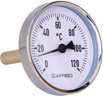 BiTh 80 bimetal thermometer, fi 80 mm, 0-120 ° C, sleeve 63 mm, 1/2" ax, cl. 2.0