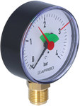 Heating pressure gauge HZ 80 RAD, fi 80 mm, 0-4 bar, 1/2" rad, cl. 2.5 vertical