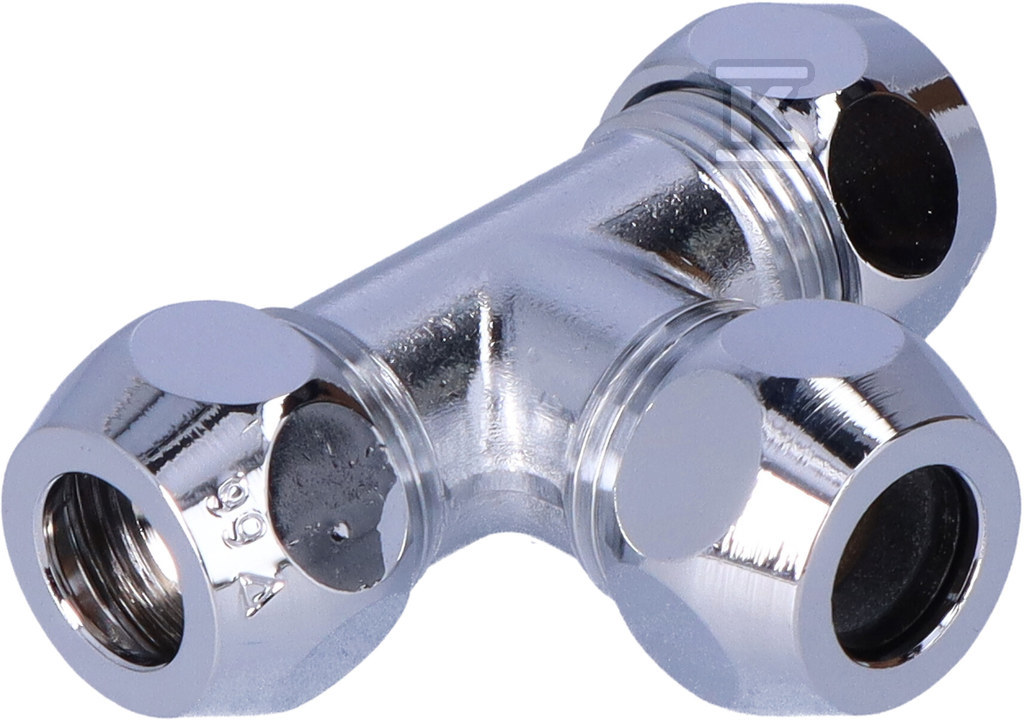 Трійник 3/8"x3/8"x3/8", 10мм, хром, 3х - 064550699